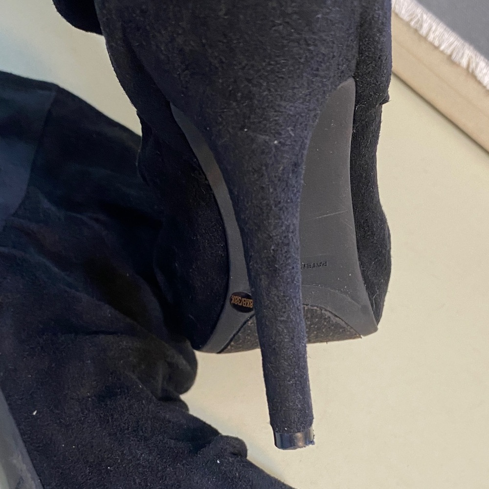 BCBGeneration Black Slouchy Suede Ankle Boots - Picture 3 of 6
